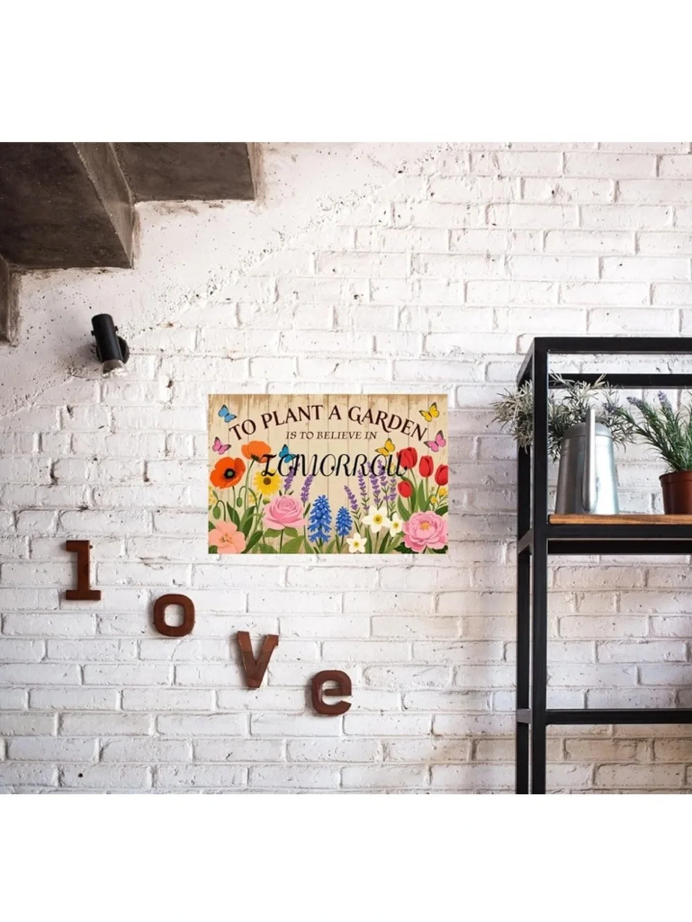 Garden metal Wall Art Sign
